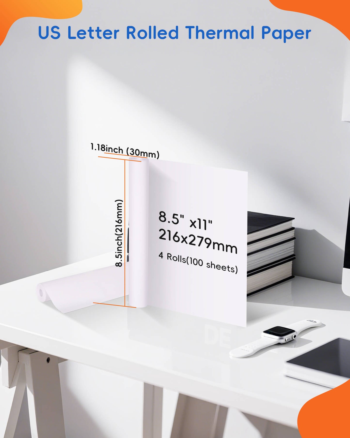 Inkwon A41 Thermal Paper Roll (4 Rolls)