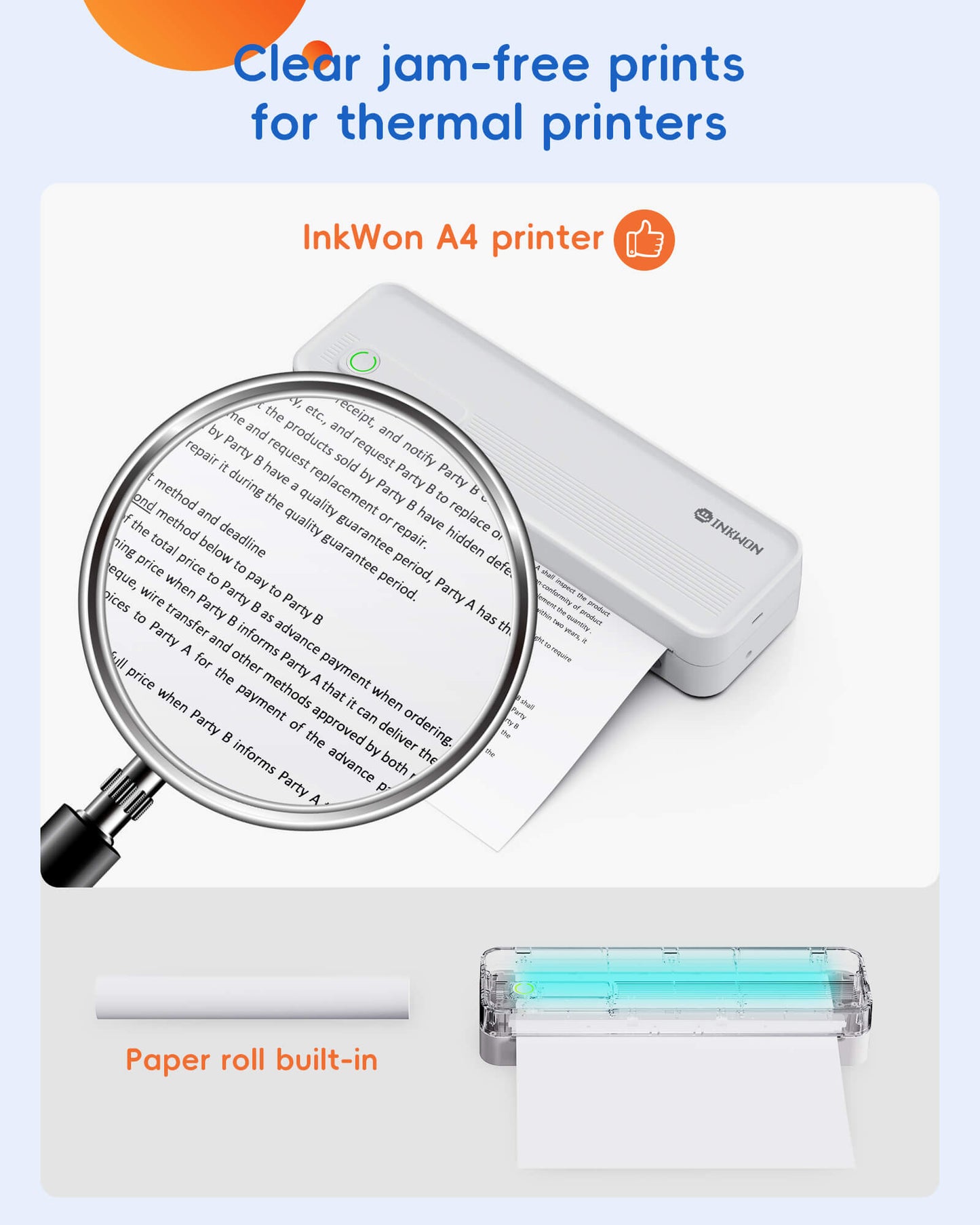 Inkwon A41 Thermal Paper Roll (4 Rolls)