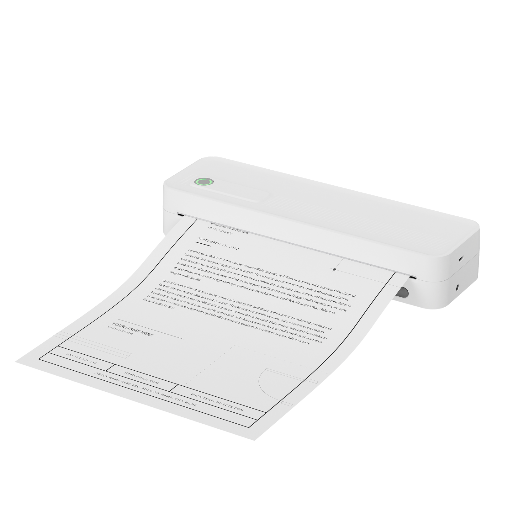 Inkwon A4 Portable Thermal Printer - Wireless, Mobile & Inkless