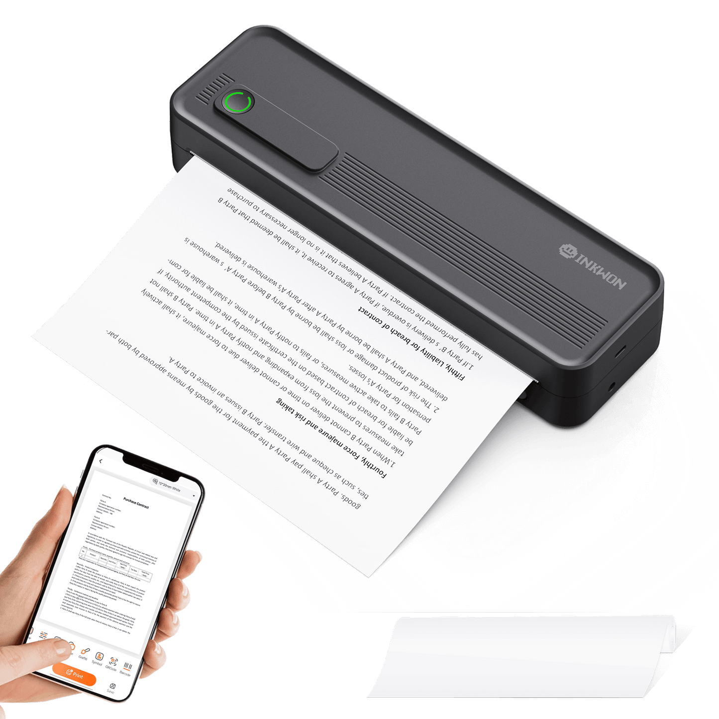 Inkwon A41 Portable Wireless A4 Printer