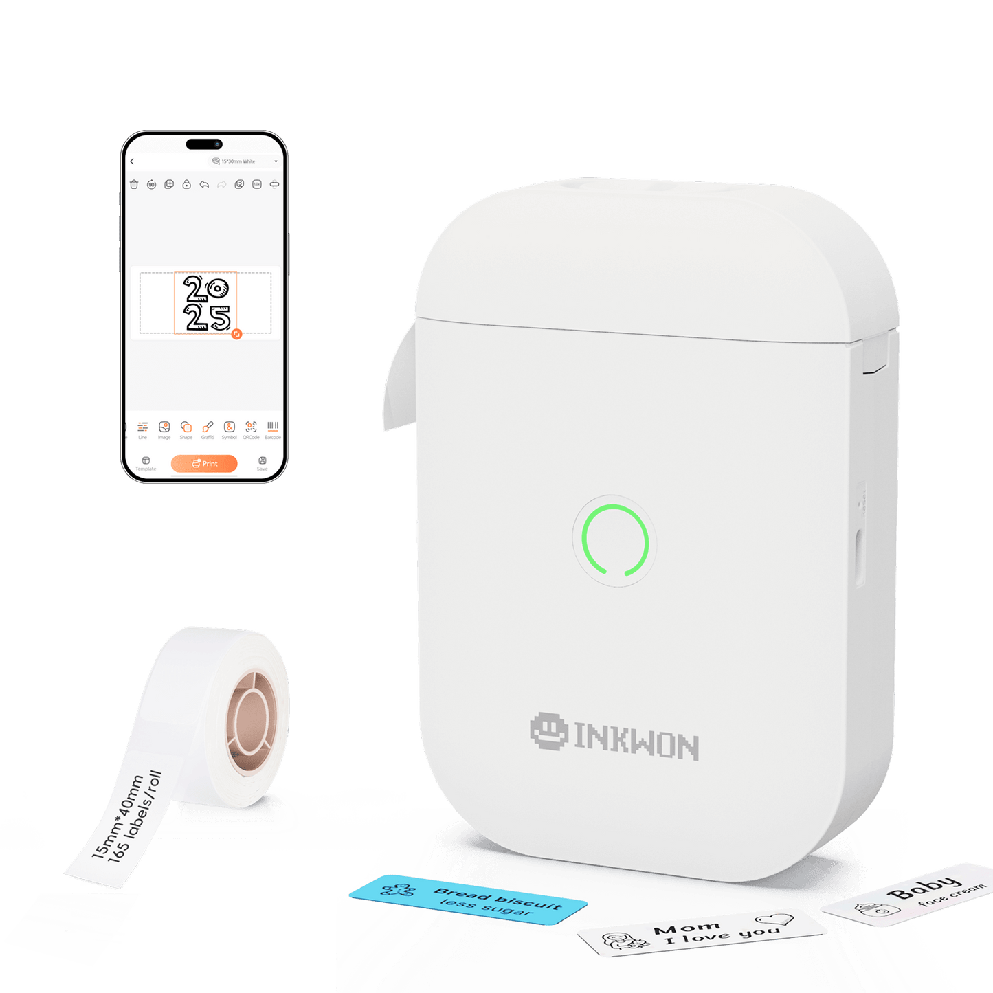 Inkwon D11S Portable Wireless Label Printer