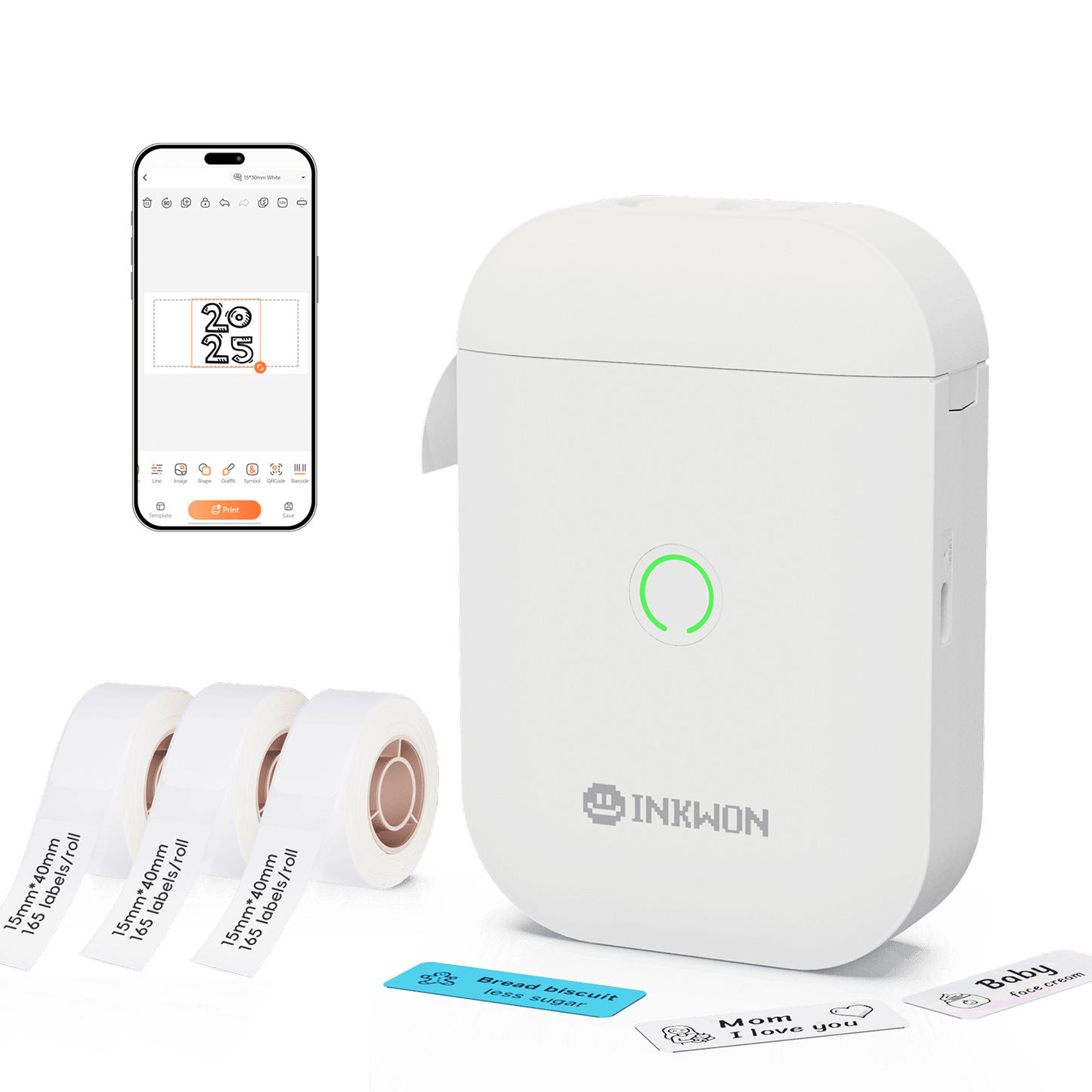 Inkwon D11S Portable Wireless Label Printer