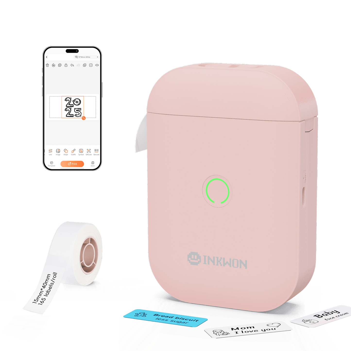 Inkwon D11S Portable Wireless Label Printer