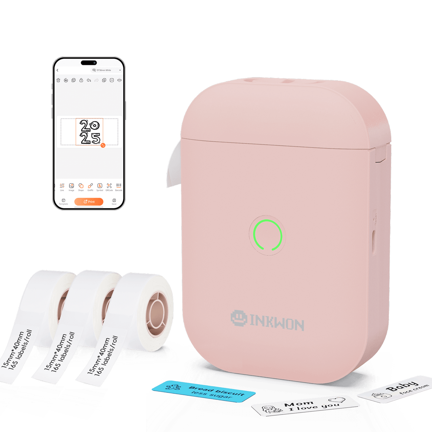 Inkwon D11S Portable Wireless Label Printer