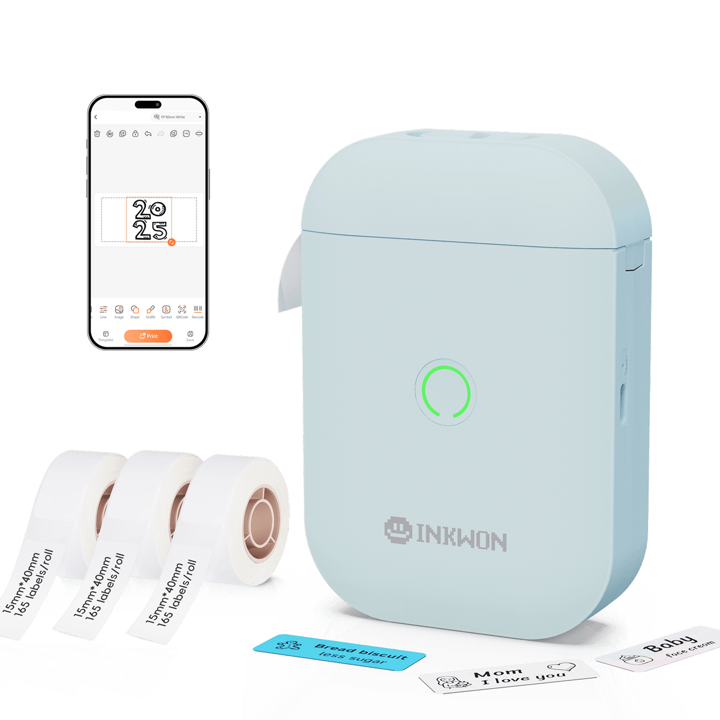 Inkwon D11S Portable Wireless Label Printer