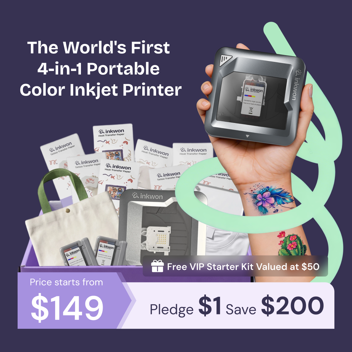 Inkwon TAG 4-in-1 Inkjet Printer - VIP Deposit