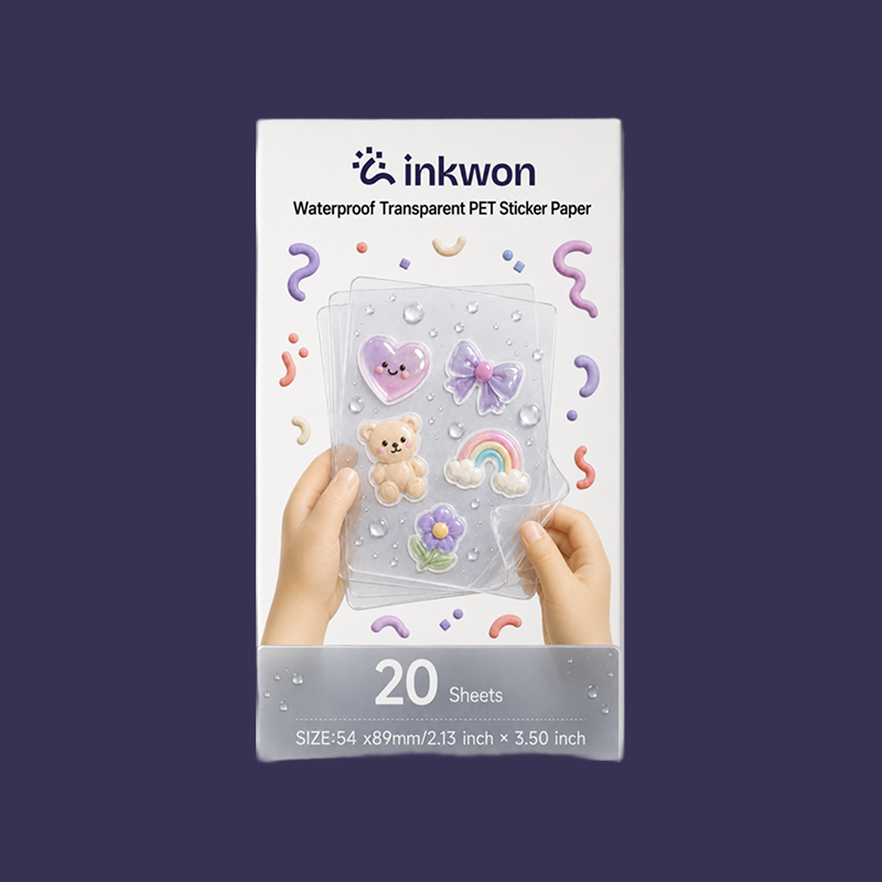 Waterproof Transparent PET Sticker Paper Quick Start Hub
