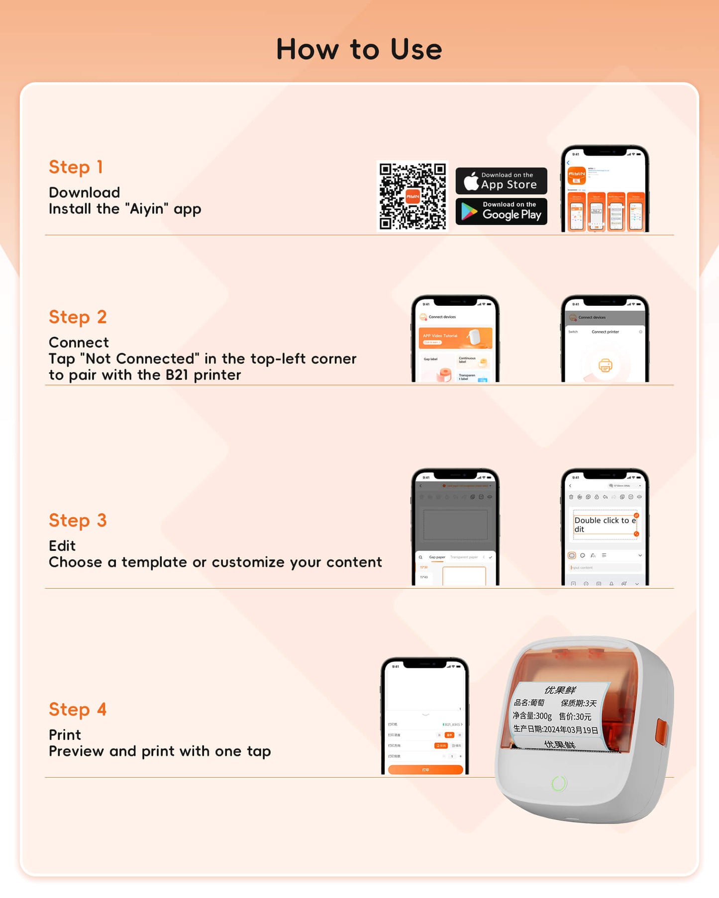 Inkwon B21 Pocket Note & Label Printer