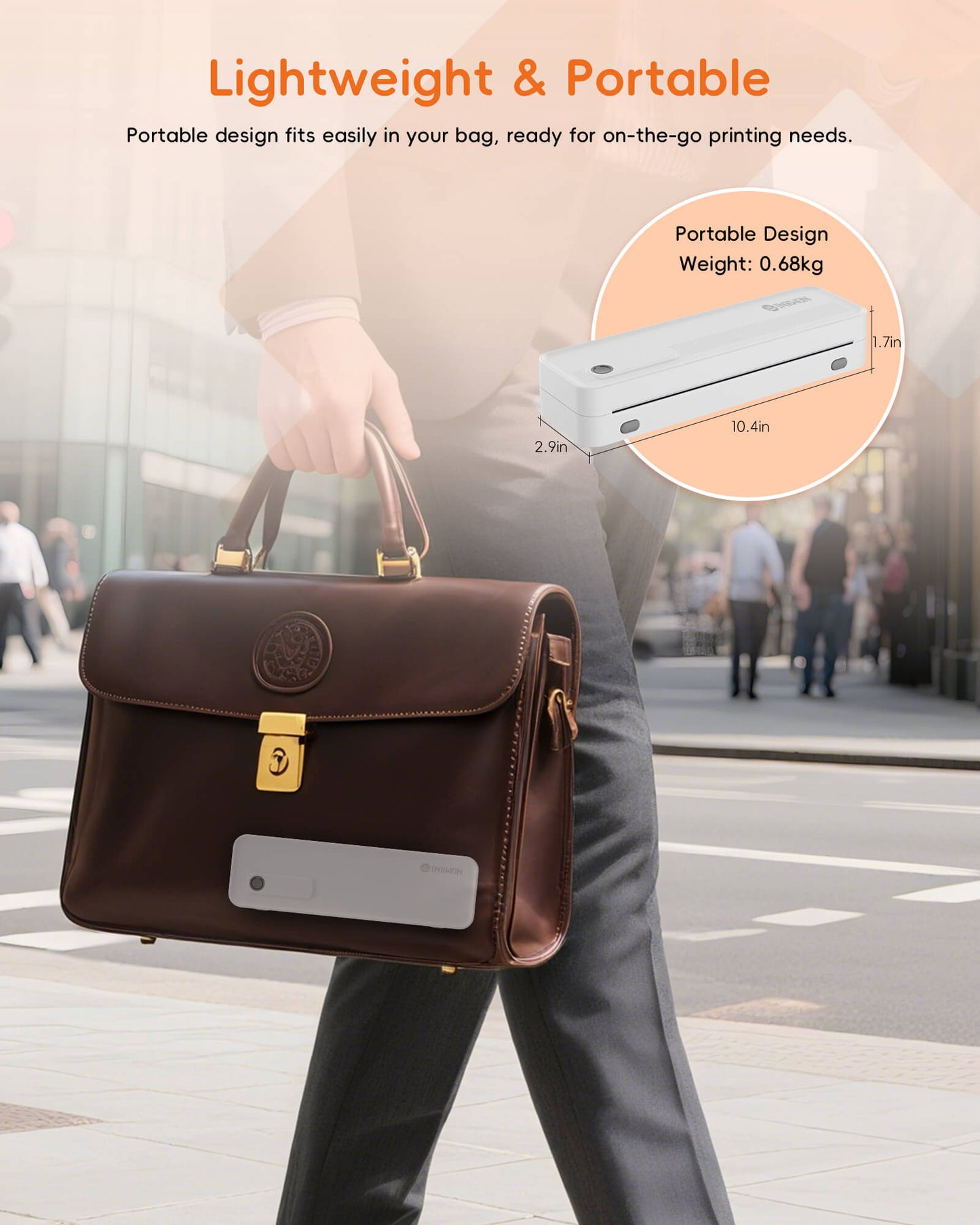 Inkwon A41 Portable Wireless A4 Printer