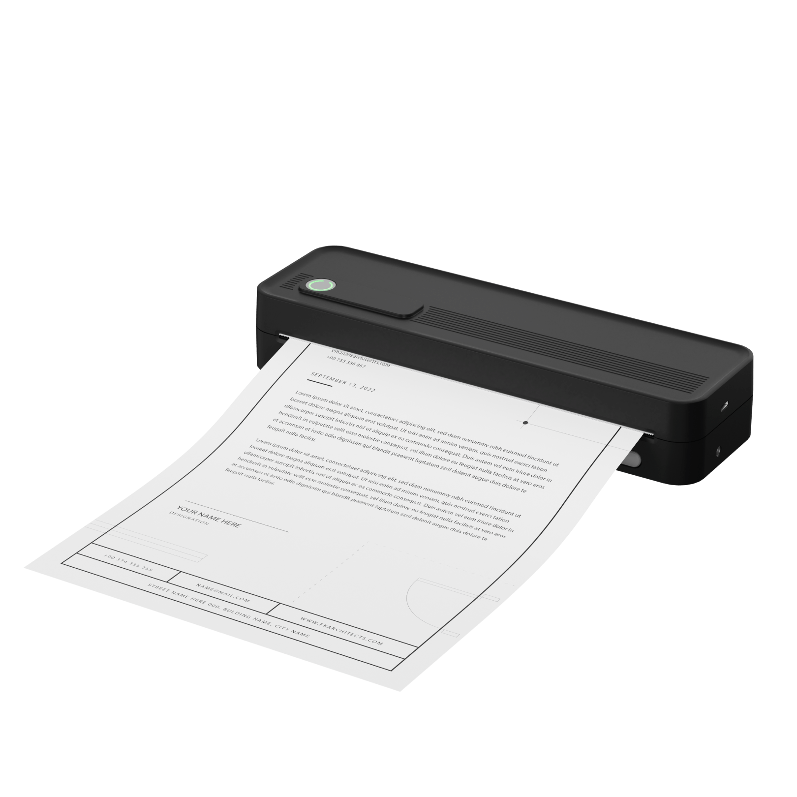 Inkwon A4 Portable Thermal Printer - Wireless, Mobile & Inkless