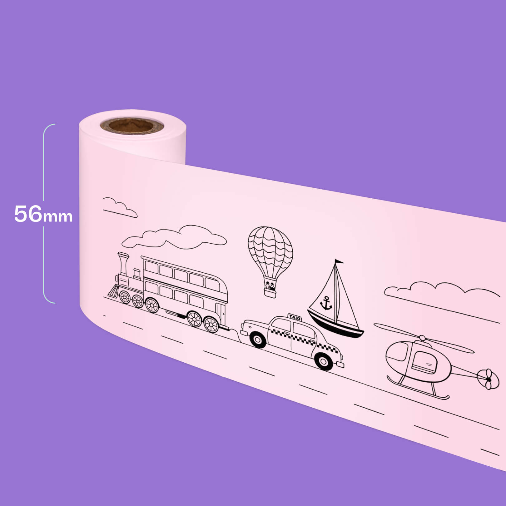 Inkwon B21 Thermal Continuous Paper - Mixed Color (3 Rolls)
