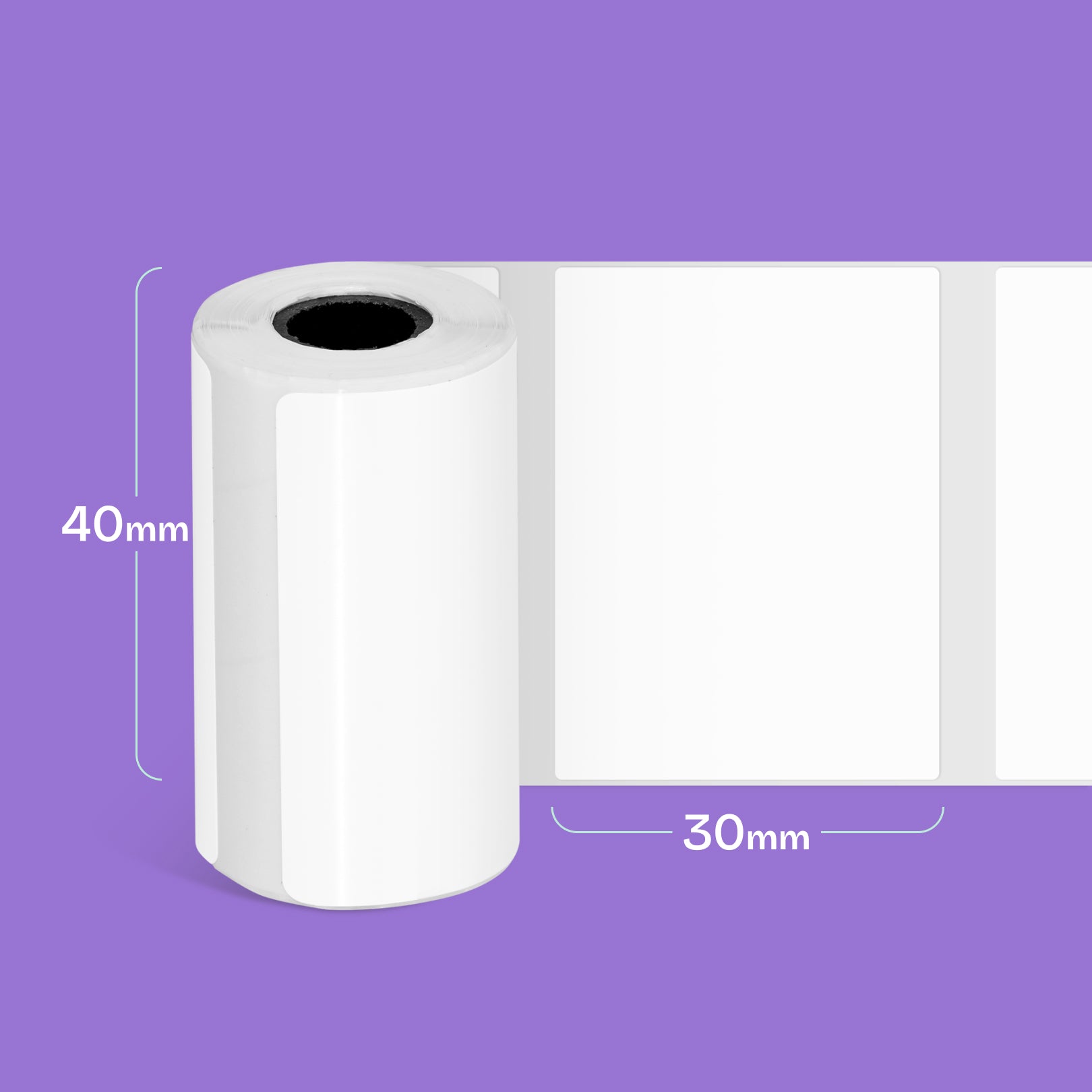 Inkwon B21 Thermal Gap Paper - White (3 Rolls)