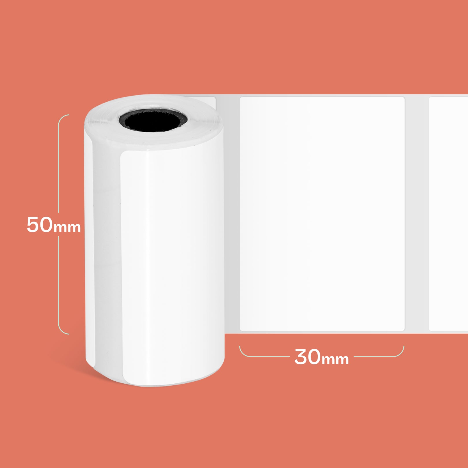 Inkwon B21 Thermal Gap Paper - White (3 Rolls)