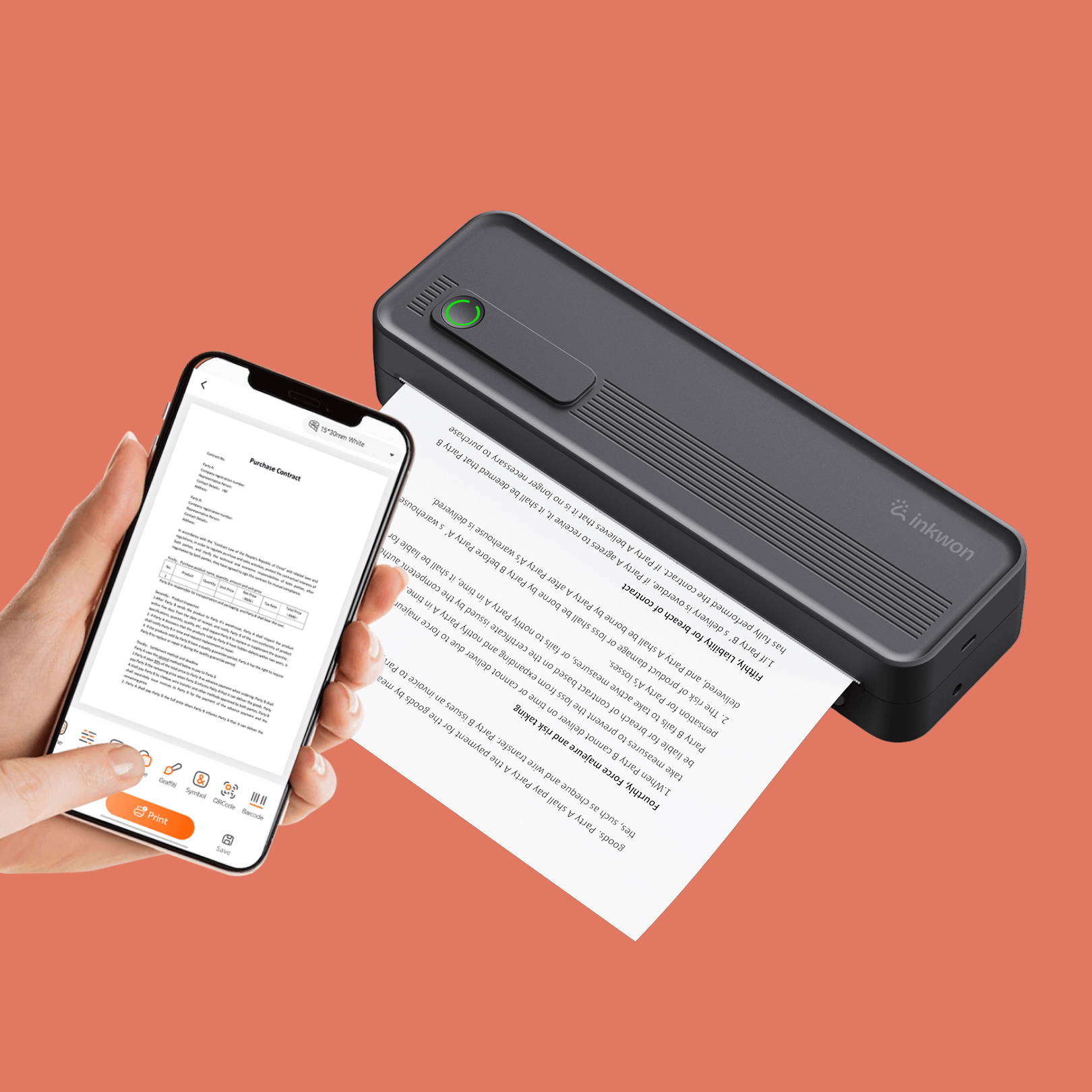 Inkwon Handl A41 Portable Wireless A4 Thermal Printer