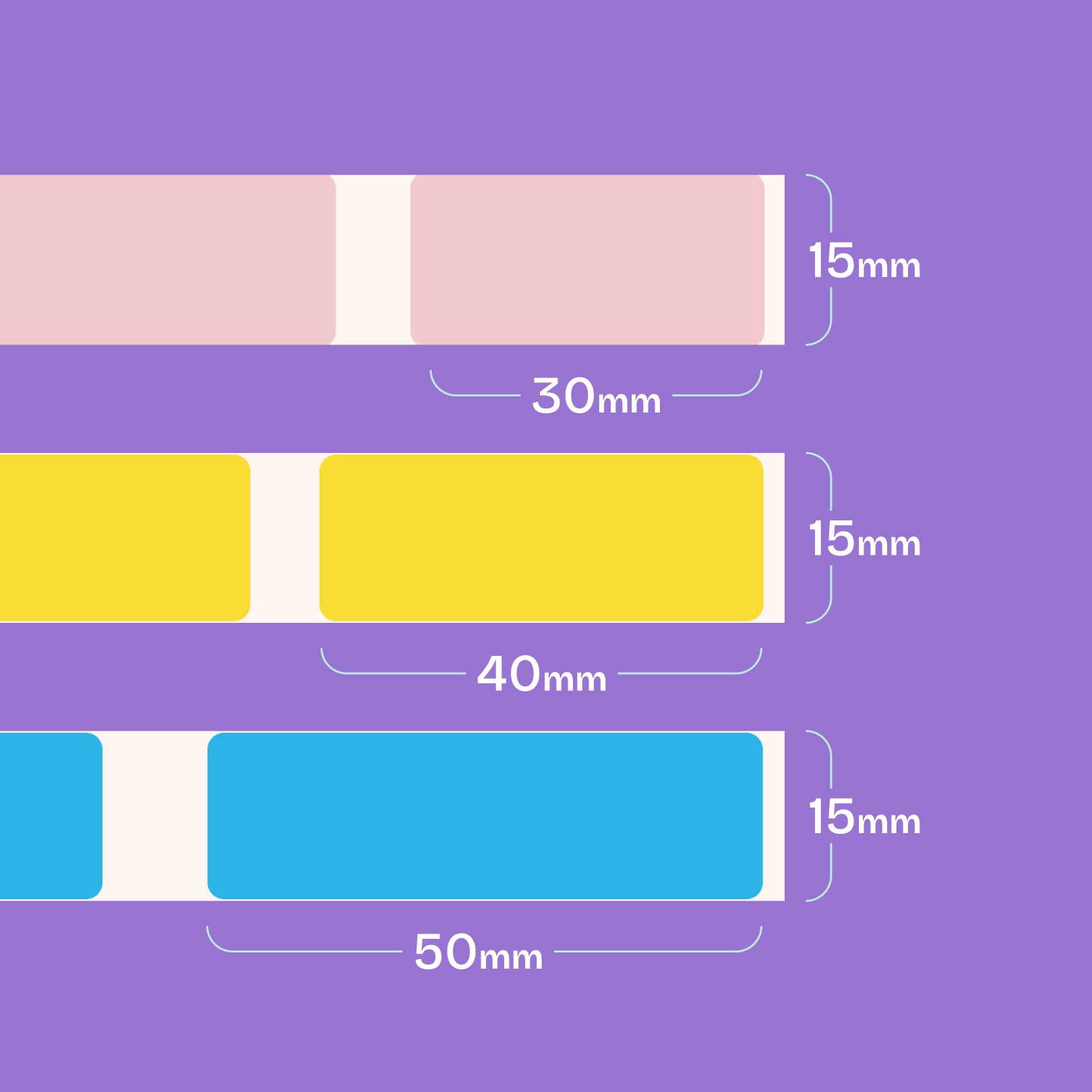 Inkwon D110 / D11S Thermal Gap Paper - Mixed Color (3 Rolls)