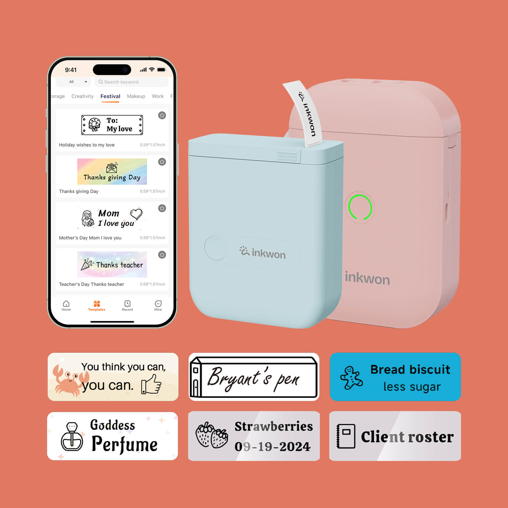 Inkwon D110 / D11S Thermal Gap Paper - Transparent (3 Rolls)